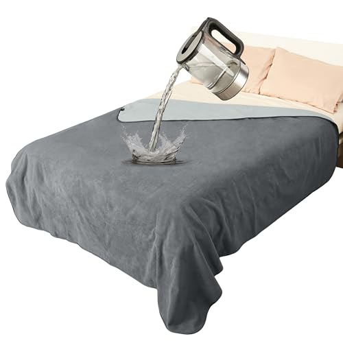 Pawsee Wasserdicht Hundedecke Katzendecken Waschbar, wasserdichte Decke für Große Hunde Sofaschutz Couch Überwurf, Flauschig Wasserdicht Liebesdecke für Schutzdecke Tagesdecke, XL 203 x 229 cm von Pawsee