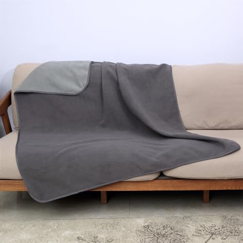 Pawsee wasserdichte Hundedecke, Haustierdecke wasserdichte Decke Sofa Welpe Katze Fleece Überwurf Bett Autositz Möbel Schutz Abdeckung Groß 152x127cm Gray von Pawsee