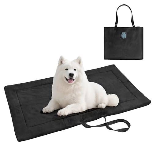 Pawsse Wasserdicht Hundedecke für Unterwegs 127 x 70cm, Outdoor Hundematte Waschbar Hundekissen zum Mitnehmen, Faltbare Hundebett für Reise Auto Camping, Schwarz Pawsse Wasserdicht Hundedecke für Unterwegs 127 x 70cm, Outdoor Hundematte Waschbar Hundekissen zum Mitnehmen, Faltbare Hundebett für Reise Auto Camping, Schwarz von Pawsee