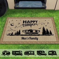 Making Memories One Campsite Happy Camper Camping Fußmatte, Rv Geschenk, Outdoor Matte, Wohnmobil, Camper, Willkommensmatte, Zeltplatz Fußmatte von Pawsonalize