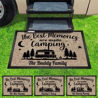 Making Memories One Campsite Outdoor Fußmatte Für Camper, Rv Camping Geschenk, Personalisierte Fußmatte, Individuelle Matte von Pawsonalize