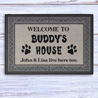 Willkommen Hundehaus Personalisierte Fußmatte, Willkommensmatte Für Hund, Benutzerdefinierte Fußmatte Hund Home Decor, Hundeliebhaber Geschenk von Pawsonalize