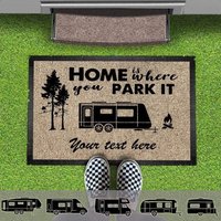 Zuhause Ist, Wo Sie Parken Fußmatte, Außenmatte Rv Camper, Camping Geschenk, Willkommensmatte, Camper Decor, Fußmatte von Pawsonalize