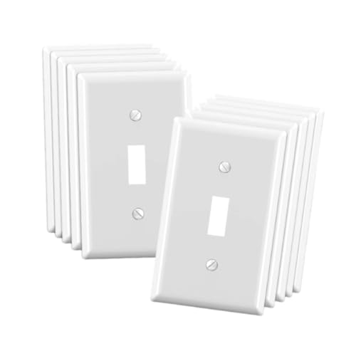 10 Stück amerikanische Standard-Steckdosen-Wandplatten, Steckdosenabdeckungen, 11,2 x 7,9 cm, dekorative elektrische Schalterplattenabdeckungen für Heimbüro, 1 kleines Loch 10 Stück amerikanische Standard-Steckdosen-Wandplatten, Steckdosenabdeckungen, 11,2 x 7,9 cm, dekorative elektrische Schalterplattenabdeckungen für Heimbüro, 1 kleines Loch von PawwJoy
