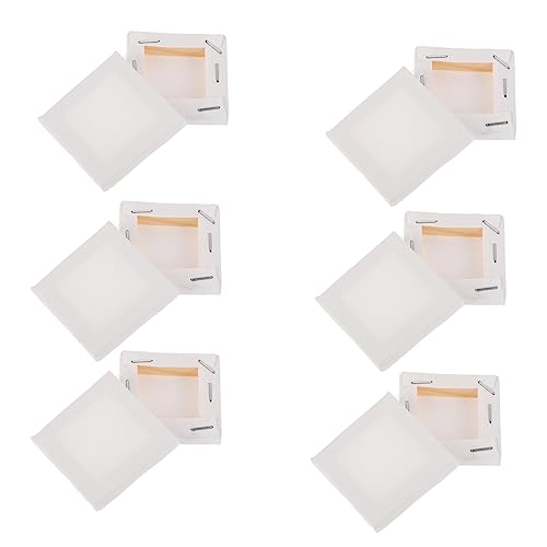 12 Stück gespannte Leinwand für Ölgemälde – weißer DIY-Kunstrahmen, 5 x 5 cm – perfekt für Künstler und kreative Projekte von PawwJoy