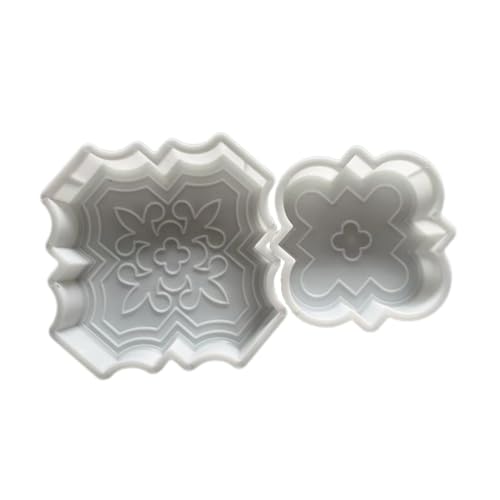 2 Stück Stufenziegel-Form-DIY-Vorlage, wiederverwendbar, für Garten, Gehweg, Straße, Mehrzweck, 28 x 28 x 5,3 cm von PawwJoy