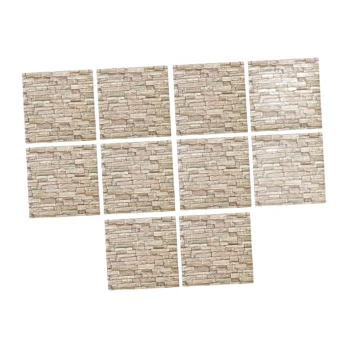 3D-Wandpaneele, selbstklebend, wasserdicht, Schaumstofffliesen, 70 x 76 cm, strukturierte Tapete für Küche, Badezimmer, Schlafzimmer, moderne Dekoration, Hellgelb, 10 Stück 3D-Wandpaneele, selbstklebend, wasserdicht, Schaumstofffliesen, 70 x 76 cm, strukturierte Tapete für Küche, Badezimmer, Schlafzimmer, moderne Dekoration, Hellgelb, 10 Stück von PawwJoy