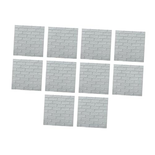 3D-Wandpaneele, zum Abziehen und Aufkleben, wasserdicht, selbstklebend, Ziegelstein-Wandfliesen, moderne Heimdekoration, Kunstdekoration, Hellgrau, 10 Stück 3D-Wandpaneele, zum Abziehen und Aufkleben, wasserdicht, selbstklebend, Ziegelstein-Wandfliesen, moderne Heimdekoration, Kunstdekoration, Hellgrau, 10 Stück von PawwJoy