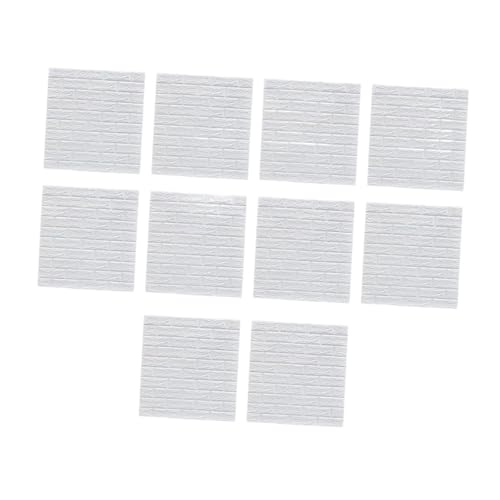 3D-Wandpaneele, zum Abziehen und Aufkleben, wasserdicht, selbstklebend, Ziegelstein-Wandfliesen, moderne Heimdekoration, Kunstdekoration, Weiß, 10 Stück 3D-Wandpaneele, zum Abziehen und Aufkleben, wasserdicht, selbstklebend, Ziegelstein-Wandfliesen, moderne Heimdekoration, Kunstdekoration, Weiß, 10 Stück von PawwJoy