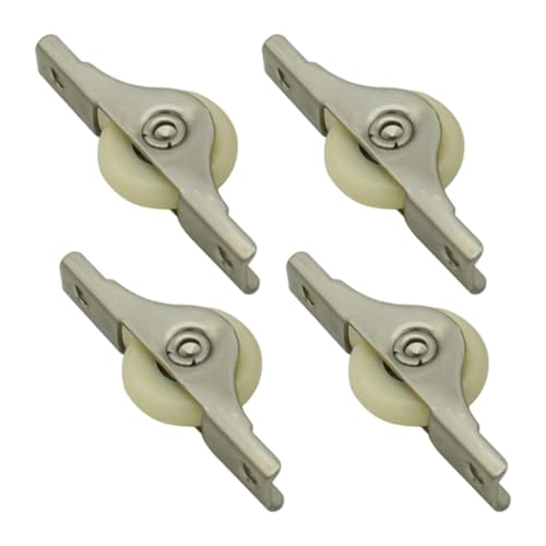 4 Stück Fensterrollen Türrollen Nylon Rollen Ersatz für Schiebetüren Fenster Schränke Verschleißfeste Bad Küche Armaturen - Klein Weiß von PawwJoy