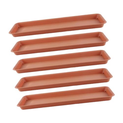 5 x Pflanzgefäß-Untersetzer, Pflanzentropfschalen, multifunktional, für Wohnzimmer, Regal, Büro, Rot von PawwJoy