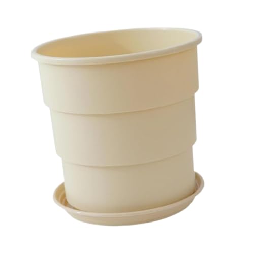 Blumentopf mit Tablett, Übertopf mit Ablaufloch und Untersetzer, professionelle Landschaftsgestaltung, Geschenke, kompakt, modern, für Zimmerpflanzen, Beige Blumentopf mit Tablett, Übertopf mit Ablaufloch und Untersetzer, professionelle Landschaftsgestaltung, Geschenke, kompakt, modern, für Zimmerpflanzen, Beige von PawwJoy