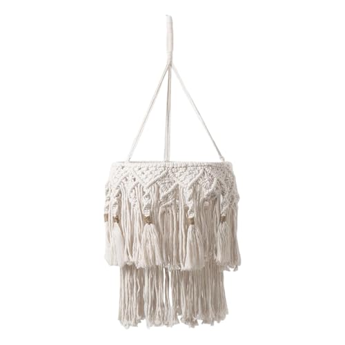 Bohemian-Lampenschirm, handgewebt, Baumwollseil, mit Fransenquasten, 73 cm oder 76 cm, für Hängeleuchte, Wand- und Bodenleuchten, Gesamtlänge 73 cm Bohemian-Lampenschirm, handgewebt, Baumwollseil, mit Fransenquasten, 73 cm oder 76 cm, für Hängeleuchte, Wand- und Bodenleuchten, Gesamtlänge 73 cm von PawwJoy