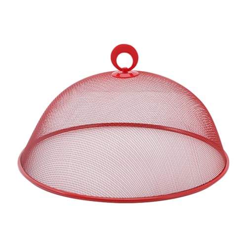 Edelstahl-Abdeckung für Lebensmittel, 30 cm, Teller, Schüssel, Geschirr, staubdicht, Insektenschutz für Picknicks, Grillen, Camping, Essen im Freien, Rot, 28 cm Edelstahl-Abdeckung für Lebensmittel, 30 cm, Teller, Schüssel, Geschirr, staubdicht, Insektenschutz für Picknicks, Grillen, Camping, Essen im Freien, Rot, 28 cm von PawwJoy