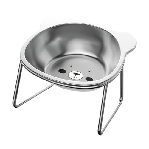 Erhöhter Katzennapf, Wassernapf, geneigt, rutschfest, stabil, Snackbehälter mit Ständer für kleine, mittelgroße Hunde, Welpen, Indoor-Katzen, Bär Erhöhter Katzennapf, Wassernapf, geneigt, rutschfest, stabil, Snackbehälter mit Ständer für kleine, mittelgroße Hunde, Welpen, Indoor-Katzen, Bär von PawwJoy