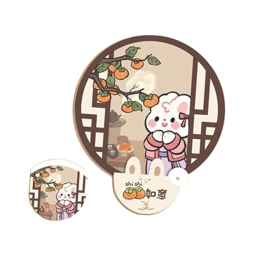 Faltbarer Flying Disc Fan Round Folding Fan with Storage Bag 7.87 Inch Portable Hand Fan for Party Favors Summer Outdoor - A von PawwJoy