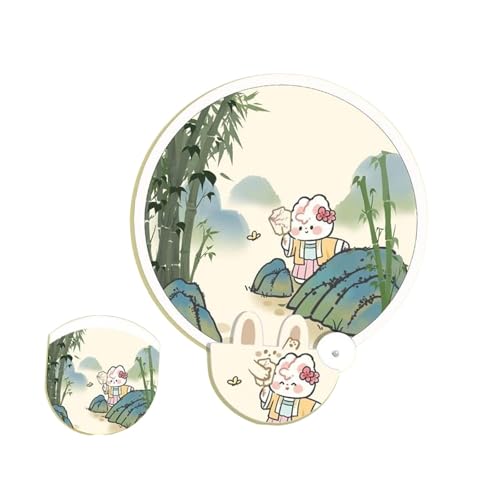 Faltbarer Flying Disc Fan Round Folding Fan with Storage Bag 7.87 Inch Portable Hand Fan for Party Favors Summer Outdoor - C Faltbarer Flying Disc Fan Round Folding Fan with Storage Bag 7.87 Inch Portable Hand Fan for Party Favors Summer Outdoor - C von PawwJoy