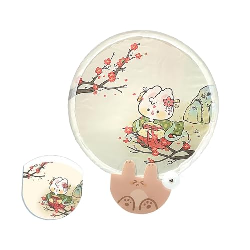 Faltbarer Flying Disc Fan Round Folding Fan with Storage Bag 7.87 Inch Portable Hand Fan for Party Favors Summer Outdoor - D Faltbarer Flying Disc Fan Round Folding Fan with Storage Bag 7.87 Inch Portable Hand Fan for Party Favors Summer Outdoor - D von PawwJoy