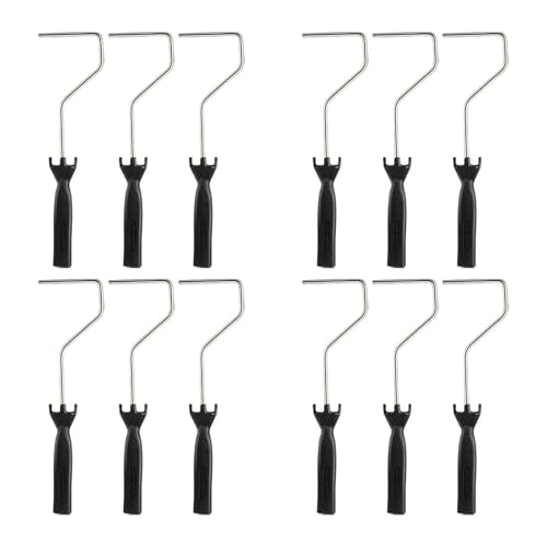 Farbrollerrahmen, 30,5 cm für 10,2 cm große Rolle, verschleißfester Metallrahmen mit komfortablem Griff, für Wandmalerei, Möbelrestaurierung, Kunsthandwerk, 12 Stück von PawwJoy