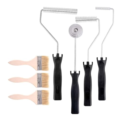 Fiberglas-Rollen-Werkzeug-Set mit Detailbürsten für Dusche, Küche, Bad, Badewanne, Boot, Reparatur, Laminieren, Farbe, Anwendung, Blasen-Entfernungswerkzeuge von PawwJoy
