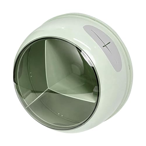 Frischhaltebeutel, Aufbewahrungsbox, Frischhaltefolie, Organizer für Frischhaltefolie, mit transparentem Deckel, Wandhalterung, 360° drehbar, 24,5 x 24,5 x 13 cm, Grün von PawwJoy