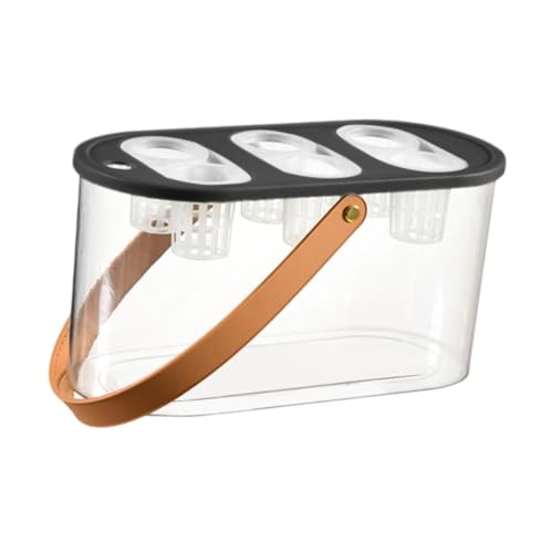 Hydrokultur-Züchterbox mit 6 Löchern, Hydrokultursystem, für den Innenbereich, Mini-Aquarium für Pflanzen, Schwarz von PawwJoy