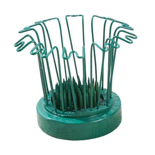 Japanischer Kenzan Blumen-Frosch, Edelstahl, Blumen-Arrangierwerkzeug, 4,5 x 5,5 cm, tragbarer Vasenhalter, für Ikebana-Mittelstücke, Grün von PawwJoy