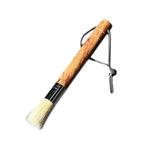 Kaffee-Reinigungsbürste, tragbare Espressomaschine, Bürste mit Umhängeband, Holzgriff, 17 cm von PawwJoy