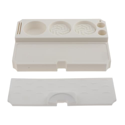 Kaffee-Tampingstation mit rutschfester Unterseite, Espresso-Stamperständer und Siebträgerhalter für Arbeitsplatte, kompatibel mit 5,1 - 5,7 cm Griffen, Weiß Kaffee-Tampingstation mit rutschfester Unterseite, Espresso-Stamperständer und Siebträgerhalter für Arbeitsplatte, kompatibel mit 5,1 - 5,7 cm Griffen, Weiß von PawwJoy