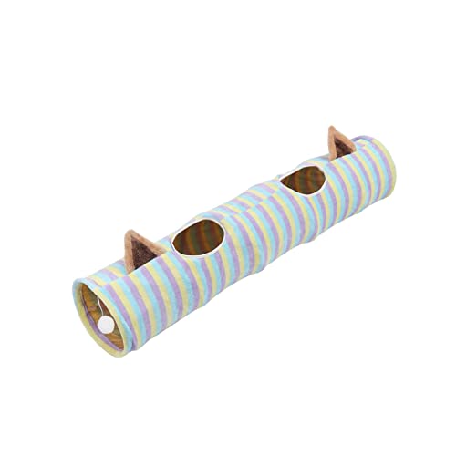 Katzentunnelrohr mit Spielzelt und Bällen, zusammenklappbares Indoor-Katzenspielzeug, interaktives Spielhaus, Bett für Kätzchen, Streifen Katzentunnelrohr mit Spielzelt und Bällen, zusammenklappbares Indoor-Katzenspielzeug, interaktives Spielhaus, Bett für Kätzchen, Streifen von PawwJoy