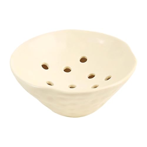 Keramik-Blumen-Frosch-Stielhalter, Lotus-Kapselform, Blumenarrangement, Behälter, Vase, Schüssel für Tischdekoration, Heimdekoration - Beige Keramik-Blumen-Frosch-Stielhalter, Lotus-Kapselform, Blumenarrangement, Behälter, Vase, Schüssel für Tischdekoration, Heimdekoration - Beige von PawwJoy