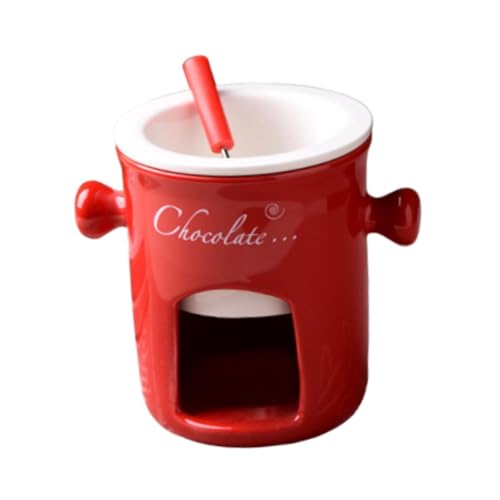 Keramik-Schokoladen-Fondue-Tasse mit Gabeln, persönlicher Käse-Schmelzbecher, Butterwärmer, Teelicht, beheizt für Süßigkeiten, Snacks, Karamell, Schokolade, Party, Rot A Keramik-Schokoladen-Fondue-Tasse mit Gabeln, persönlicher Käse-Schmelzbecher, Butterwärmer, Teelicht, beheizt für Süßigkeiten, Snacks, Karamell, Schokolade, Party, Rot A von PawwJoy