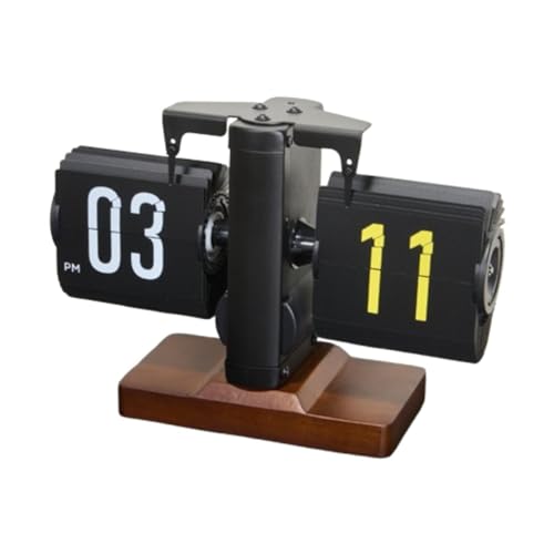 Klapptischuhr, große Zahlenanzeige, leise, automatische Seitenumdrehung, USB-aufgeladenes Regal, Schreibtisch-Ornament für Zuhause, Büro, Hotel, Café, Massivholz Klapptischuhr, große Zahlenanzeige, leise, automatische Seitenumdrehung, USB-aufgeladenes Regal, Schreibtisch-Ornament für Zuhause, Büro, Hotel, Café, Massivholz von PawwJoy