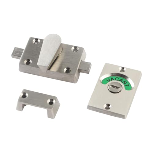 Kontrollschloss, Toilette, Trennwand für Büro, Gebäude, Restaurant, Hotel, Edelstahl, Belegungsanzeige, 6,1 x 4,1 cm von PawwJoy
