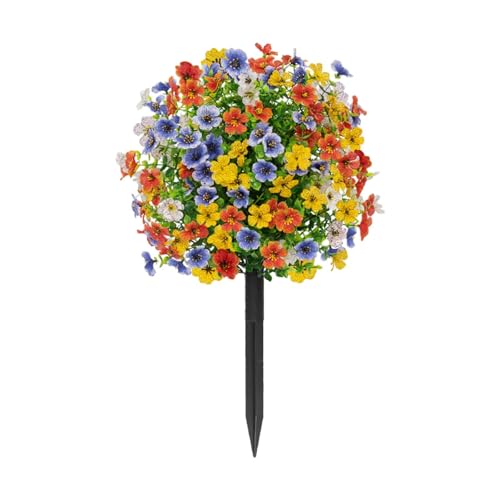 Künstliche violette Blume, Gartenstecker, 61 cm, realistische Outdoor-Dekoration mit Seidenblumen für Gärten, Parks, Heimdekoration, Gelb, Blau, Orange, 61 cm Künstliche violette Blume, Gartenstecker, 61 cm, realistische Outdoor-Dekoration mit Seidenblumen für Gärten, Parks, Heimdekoration, Gelb, Blau, Orange, 61 cm von PawwJoy