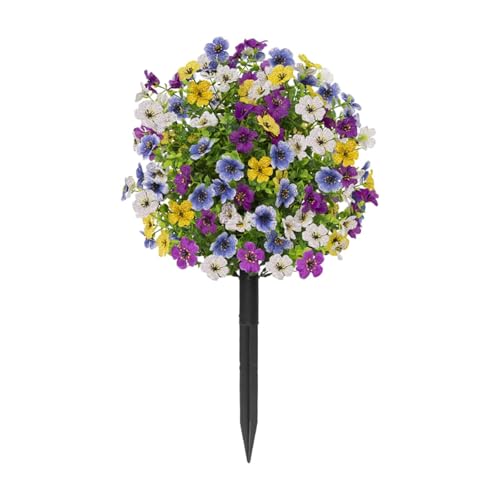 Künstliche violette Blume, Gartenstecker, 61 cm, realistische Outdoor-Dekoration mit Seidenblumen für Gärten, Parks, Heimdekoration, Weiß, Gelb, Lila, 61 cm Künstliche violette Blume, Gartenstecker, 61 cm, realistische Outdoor-Dekoration mit Seidenblumen für Gärten, Parks, Heimdekoration, Weiß, Gelb, Lila, 61 cm von PawwJoy