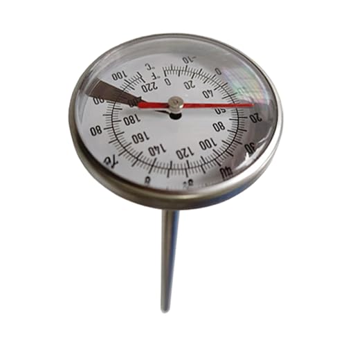 Messuhr Thermometer für Kessel, Ersatz, 304 Edelstahl, kompakte Größe, einfach zu installieren, 3,5 cm Zifferblatt, Temperaturbereich -10-100 °C von PawwJoy