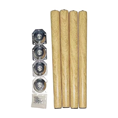 Möbelbeine aus Holz, rutschfeste Tischfüße, Ersatzteile für Kommode, Couchtisch, Schreibtisch, 40 cm, 4 Stück von PawwJoy