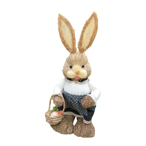 Osterhasen-Figur, Gartenstatue, stehender Hase, für den Außenbereich, Terrasse, Dekoration für Frühling, Ostern, Stil E, 65 cm Osterhasen-Figur, Gartenstatue, stehender Hase, für den Außenbereich, Terrasse, Dekoration für Frühling, Ostern, Stil E, 65 cm von PawwJoy