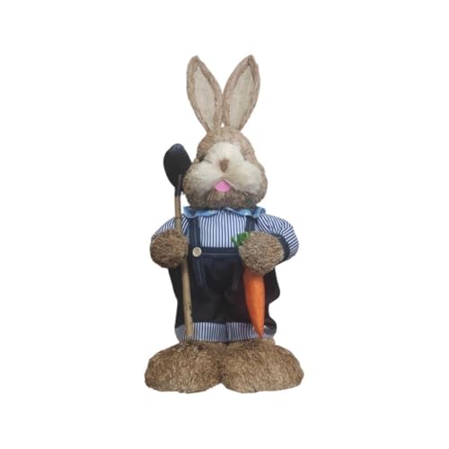 Osterhasen-Figur, Gartenstatue, stehender Hase, für den Außenbereich, Terrasse, Dekoration für Frühling, Ostern, Stil G, 65 cm Osterhasen-Figur, Gartenstatue, stehender Hase, für den Außenbereich, Terrasse, Dekoration für Frühling, Ostern, Stil G, 65 cm von PawwJoy