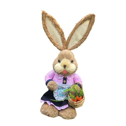 Osterhasen-Figur, Gartenstatue, stehender Hase, für den Außenbereich, Terrasse, Dekoration für Frühling, Ostern, Stil H, 65 cm Osterhasen-Figur, Gartenstatue, stehender Hase, für den Außenbereich, Terrasse, Dekoration für Frühling, Ostern, Stil H, 65 cm von PawwJoy