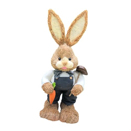 Osterhasenfigur, Gartenstatue, stehender Hase, für den Außenbereich, Terrasse, Dekoration für Frühling, Ostern, Stil F, 65 cm Osterhasenfigur, Gartenstatue, stehender Hase, für den Außenbereich, Terrasse, Dekoration für Frühling, Ostern, Stil F, 65 cm von PawwJoy