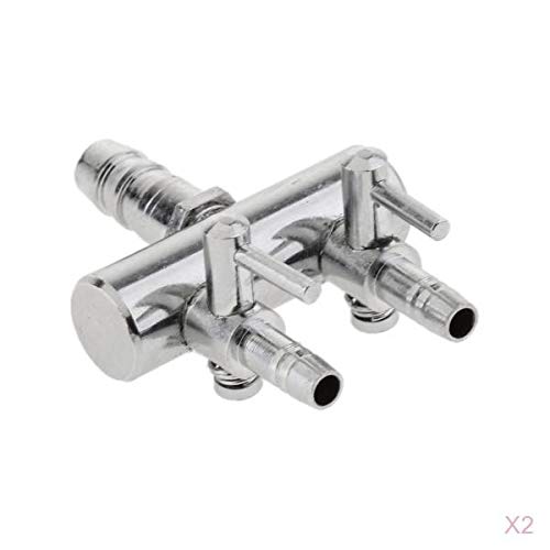 PawwJoy 2 Stück Edelstahl-Luftpumpen-Hebel-Steuerventil, 8 mm Einlass 4 mm Auslass-Durchflussregler für Aquarien, Aquakultur-Anwendungen PawwJoy 2 Stück Edelstahl-Luftpumpen-Hebel-Steuerventil, 8 mm Einlass 4 mm Auslass-Durchflussregler für Aquarien, Aquakultur-Anwendungen von PawwJoy