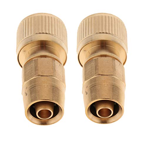 PawwJoy 2 Stück Messing Gartenschlauchverbinder Wasserschlauch Schnellverbindungen Erweiterbar Schlauch Reparatur Adapter von PawwJoy