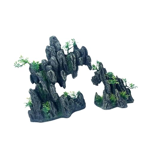 PawwJoy Aquarium-Dekoration aus Kunstharz, Bergblick, Dekoration für Aquascaping, Garten, Outdoor, Heimdekoration, 1 Set PawwJoy Aquarium-Dekoration aus Kunstharz, Bergblick, Dekoration für Aquascaping, Garten, Outdoor, Heimdekoration, 1 Set von PawwJoy