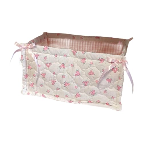 PawwJoy Aufbewahrungskorb mit Regal, niedlicher Organizer für Kleidung und Leinen, rechteckig, Tisch-Organizer, 30 x 15 x 15 cm, Stil A von PawwJoy