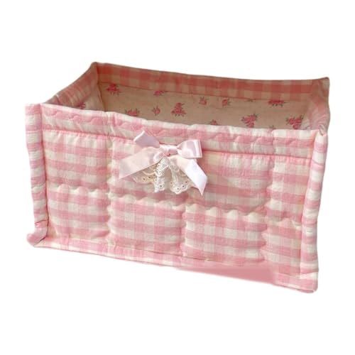 PawwJoy Aufbewahrungskorb mit Regal, niedlicher Organizer für Kleidung und Leinen, rechteckig, Tisch-Organizer, 30 x 15 x 15 cm, Stil B von PawwJoy