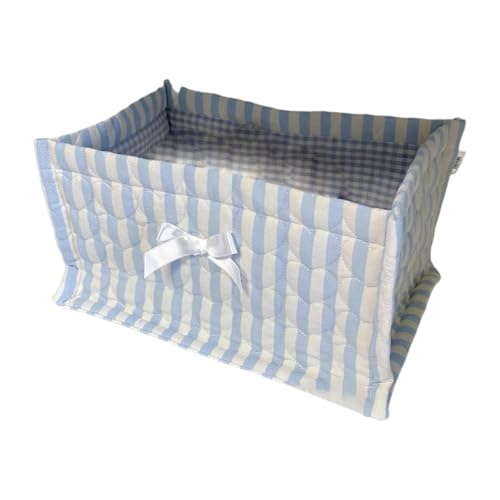 PawwJoy Aufbewahrungskorb mit Regal, niedlicher Organizer für Kleidung und Leinen, rechteckig, Tisch-Organizer, 30 x 15 x 15 cm, Stil E von PawwJoy