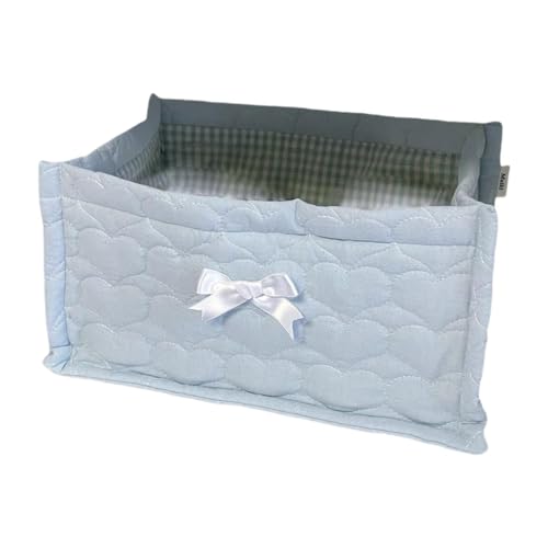 PawwJoy Aufbewahrungskorb mit Regal, niedlicher Organizer für Kleidung und Leinen, rechteckig, Tisch-Organizer, 30 x 15 x 15 cm, Stil G von PawwJoy