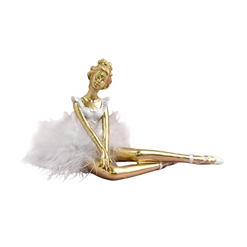 PawwJoy Ballerina-Statue, Kunstharz-Figur, Balletttänzerin, Skulptur, Heimdekoration, nordischer Stil, Schreibtisch-Ornament, 18 cm Höhe, Stil D PawwJoy Ballerina-Statue, Kunstharz-Figur, Balletttänzerin, Skulptur, Heimdekoration, nordischer Stil, Schreibtisch-Ornament, 18 cm Höhe, Stil D von PawwJoy